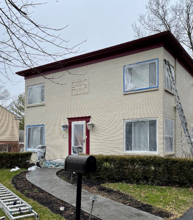 brick Painting before