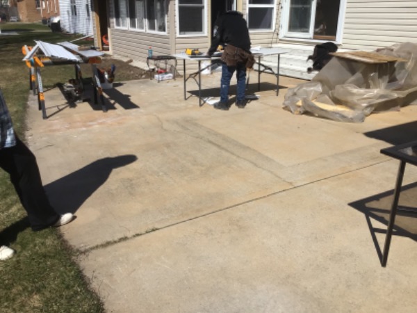 Polyurea Flooring Patio Project Before