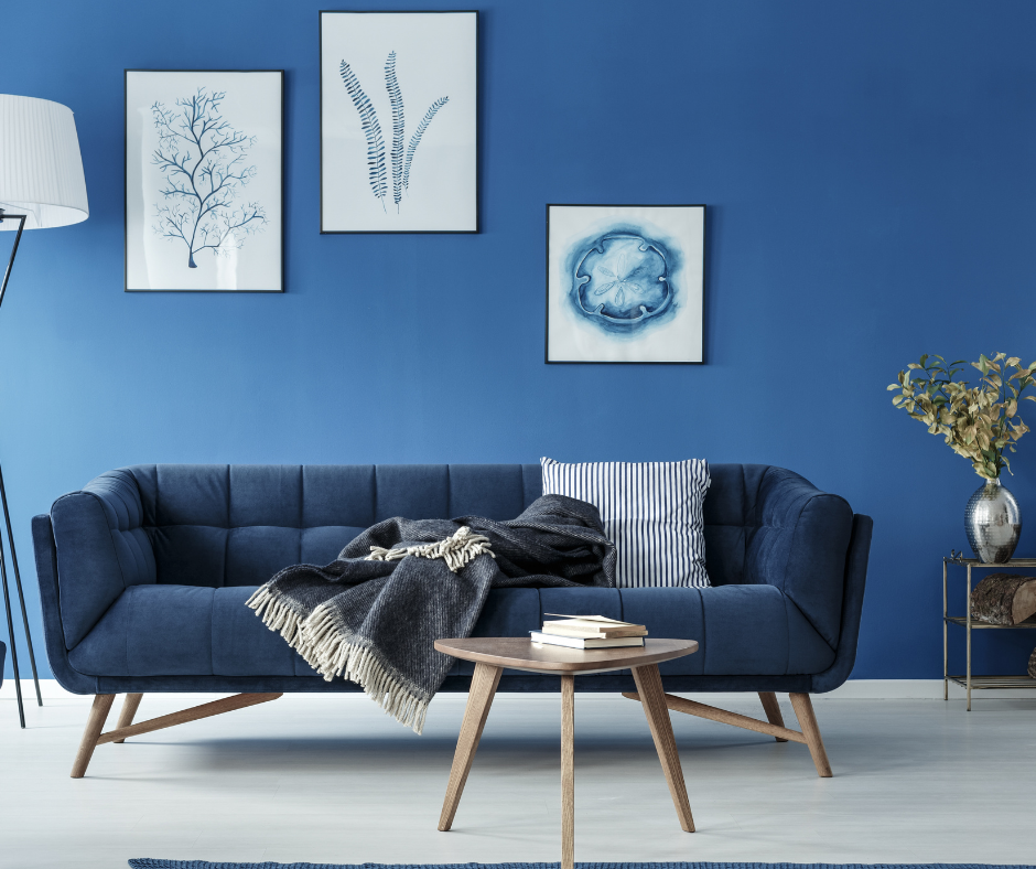 blue living room