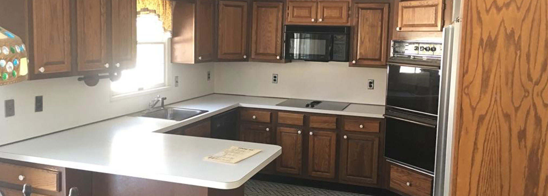 greenwich & stamford, CT cabinet refinishing before