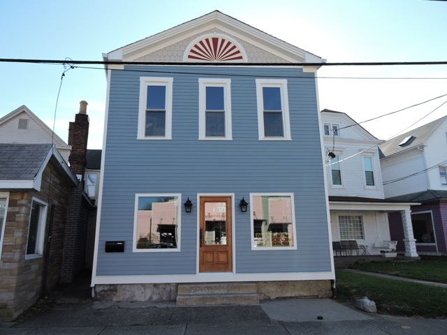 Blue Exterior of Home repainted in clifton - after