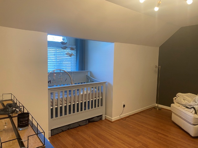 photo of room after being painted