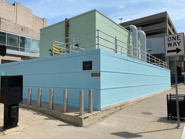 after photo of repainted pump station