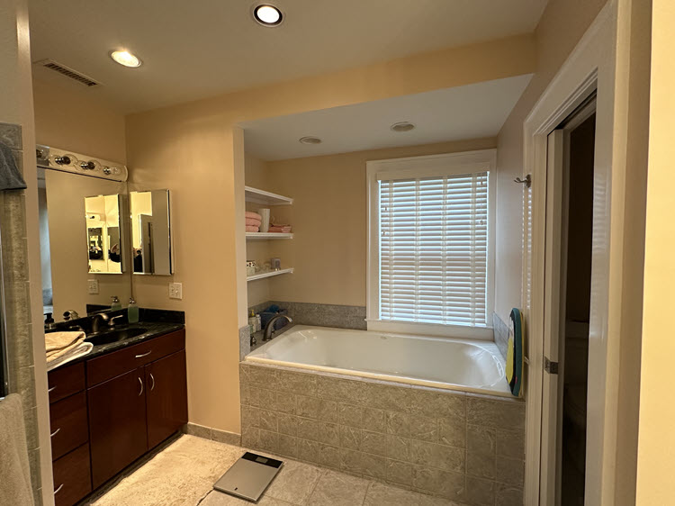 repainted primary bathroom in louisville