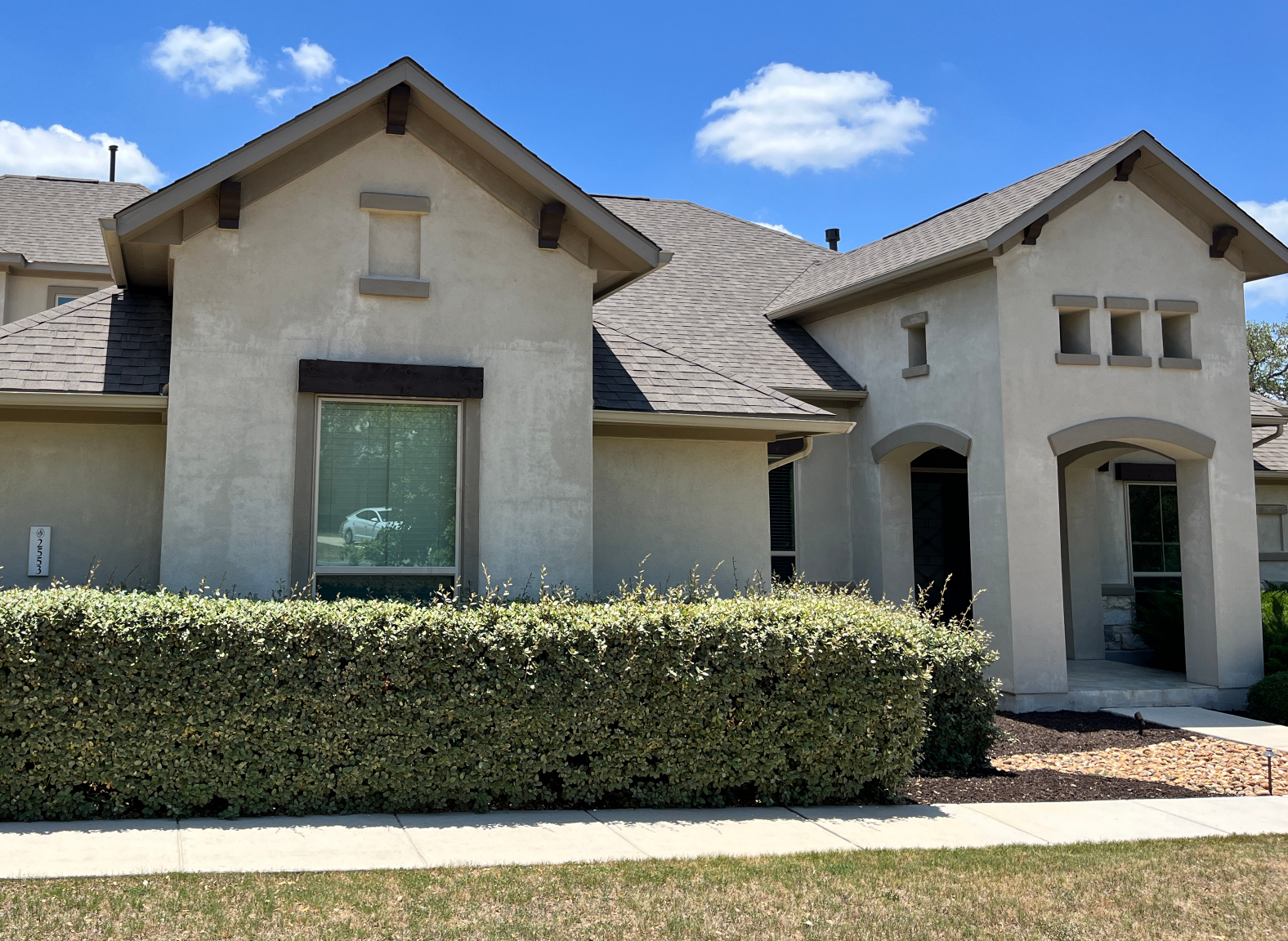 Stucco House Painting & Repair in New Braunfels, TX Before