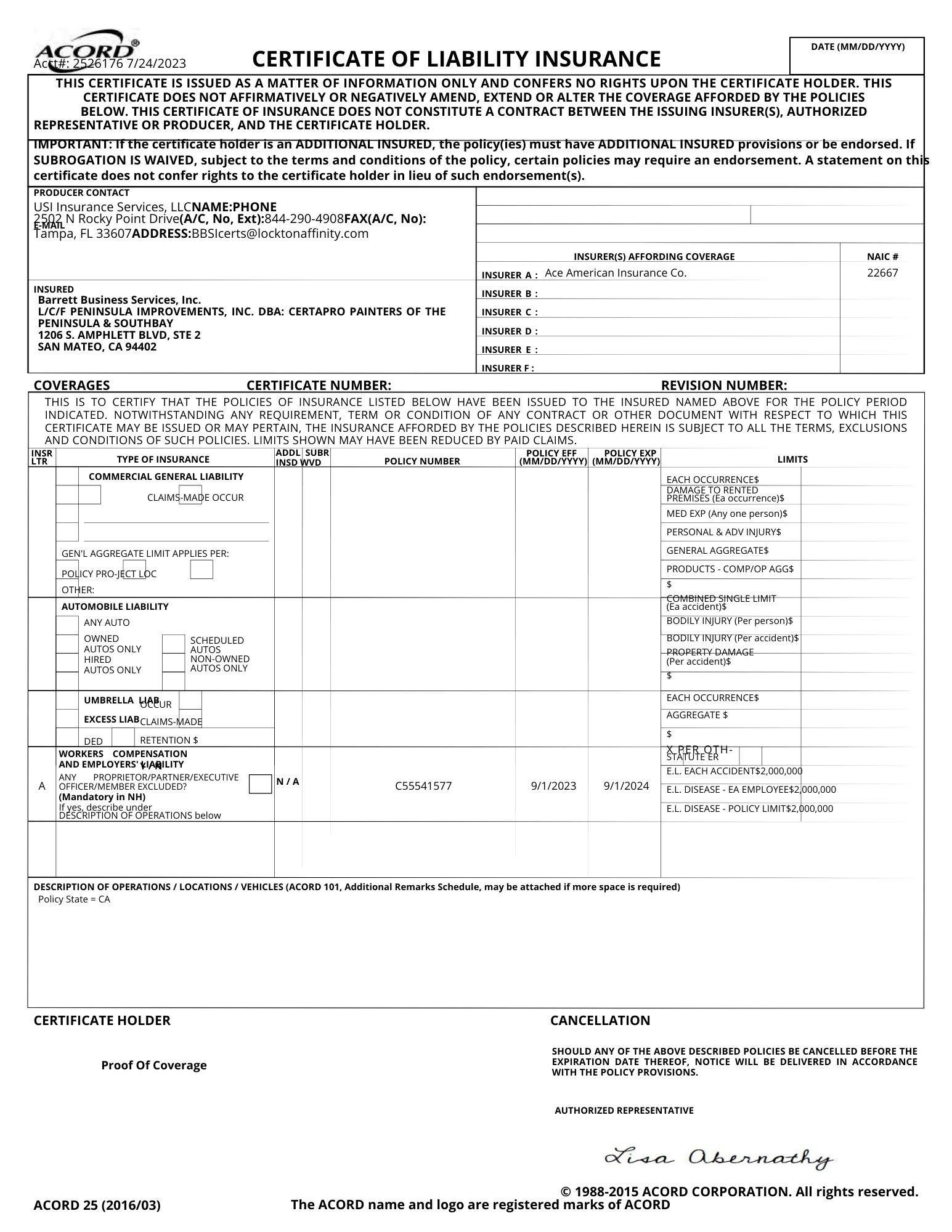 Workers Comp Insurance