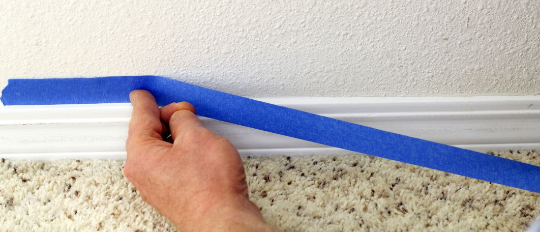 prep for painting with tape