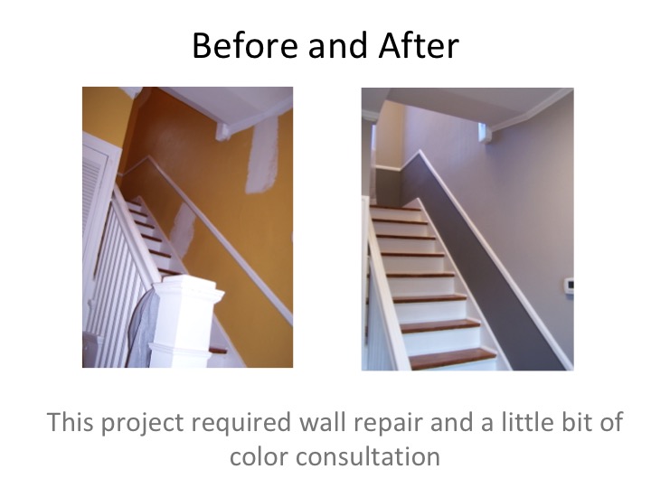 house painting project before and after