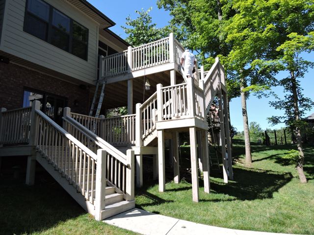 Deck repainted in Floyd Knobs - after