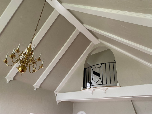 after photo of the ceiling repainted