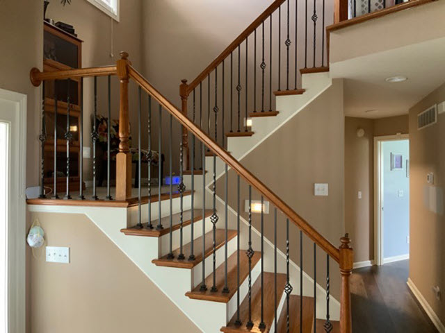 photo of stairwell to be repainted