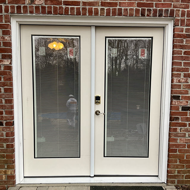 photo of exterior trim before being repainted