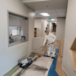 Vanessa Behan crisis nursery painting in progress.