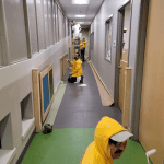 Vanessa Behan crisis nursery painting in progress.