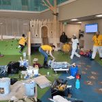 Vanessa Behan crisis nursery painting in progress.