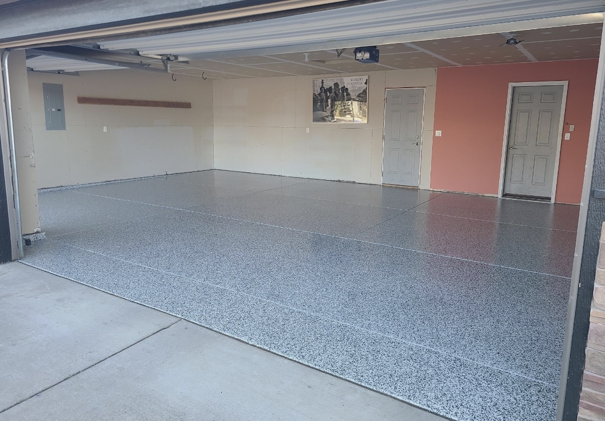Garage Floor After Repair and coating