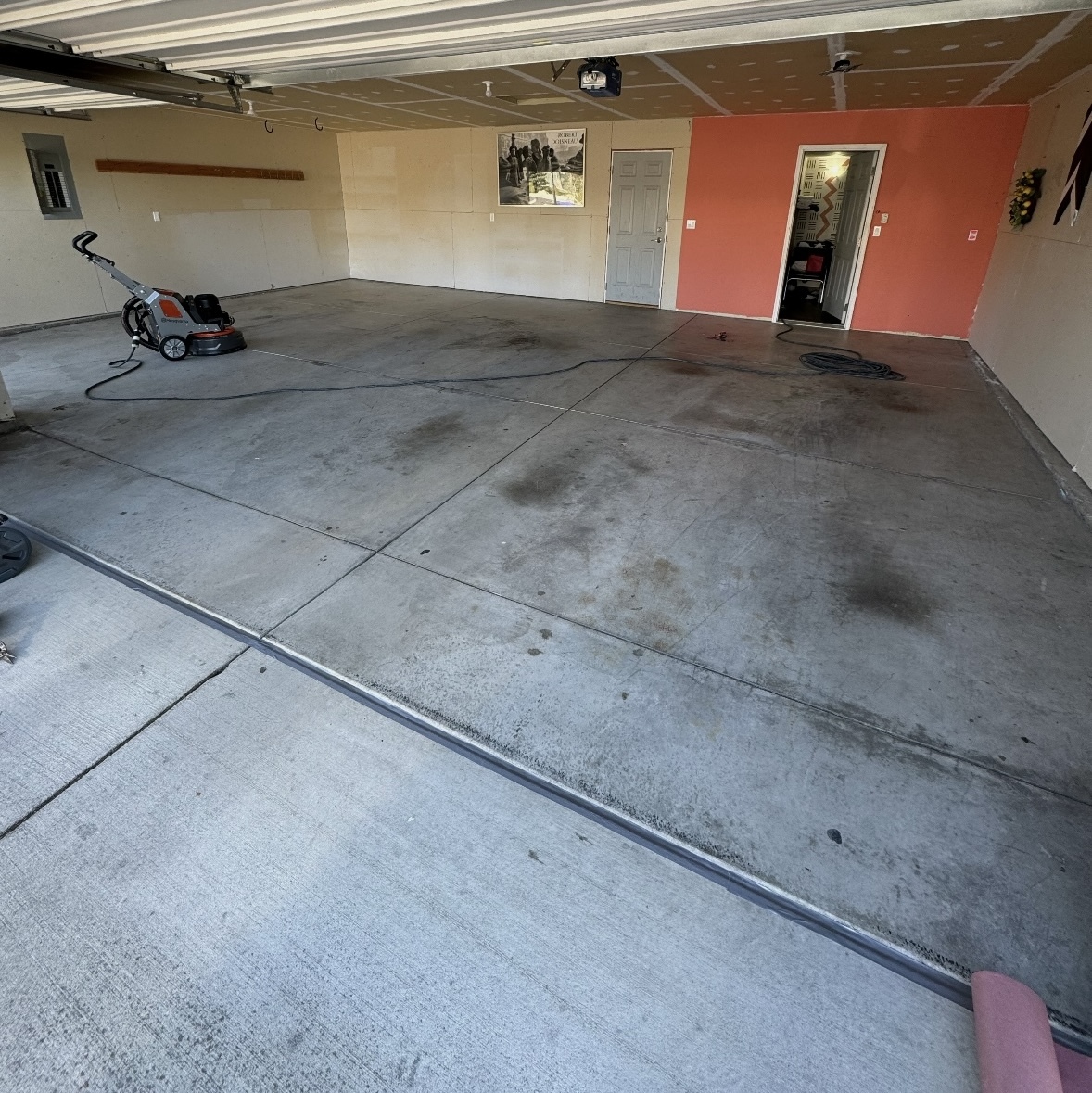 Garage Floor Repair and Coating Before