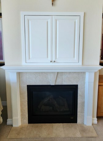 Fireplace interior after picture