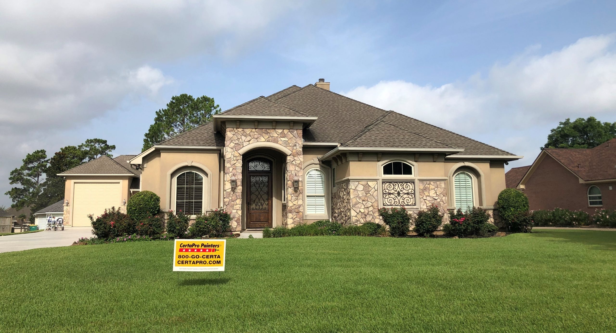 Brown Stucco Home Before/After Before