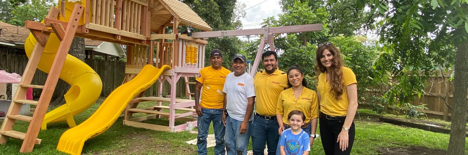Trent with his parents and baby sister, they were so happy with the transformation!