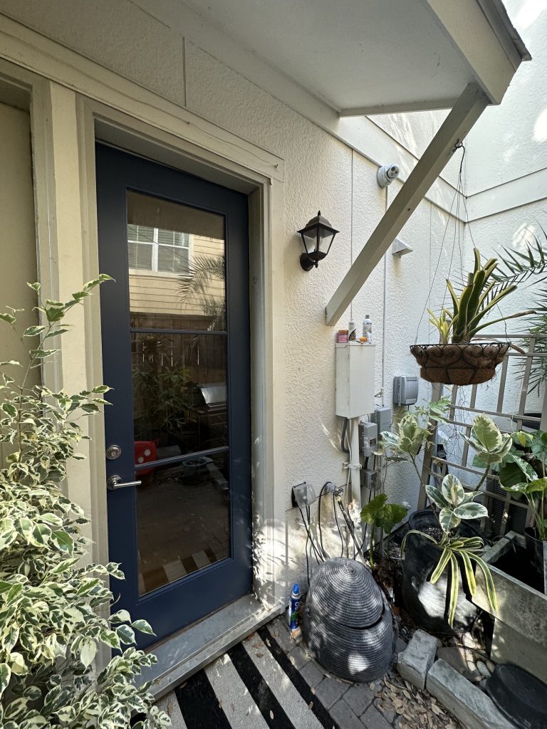 Back Door Painting in SW7602 Indigo Batik After