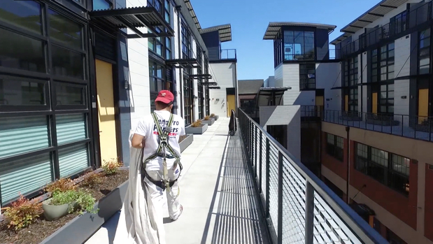 Commercial Exterior Painting without interruption