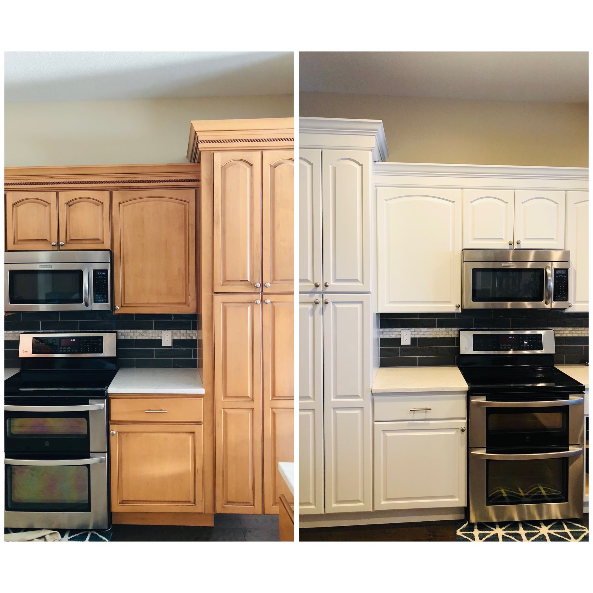 before and after cabinets
