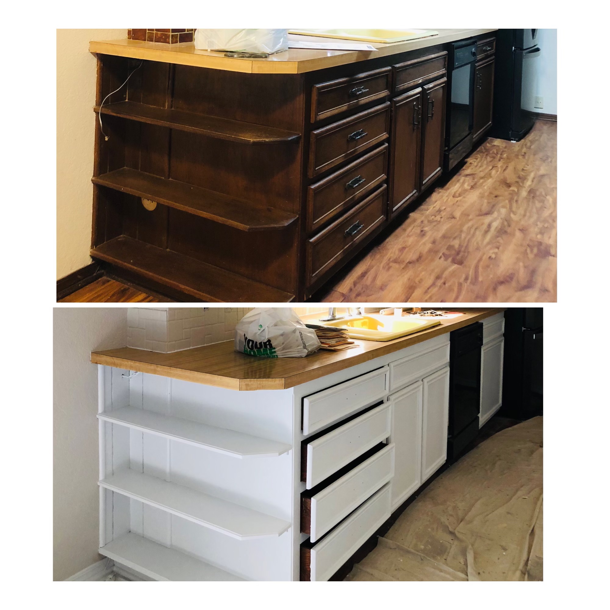 before and after cabinets