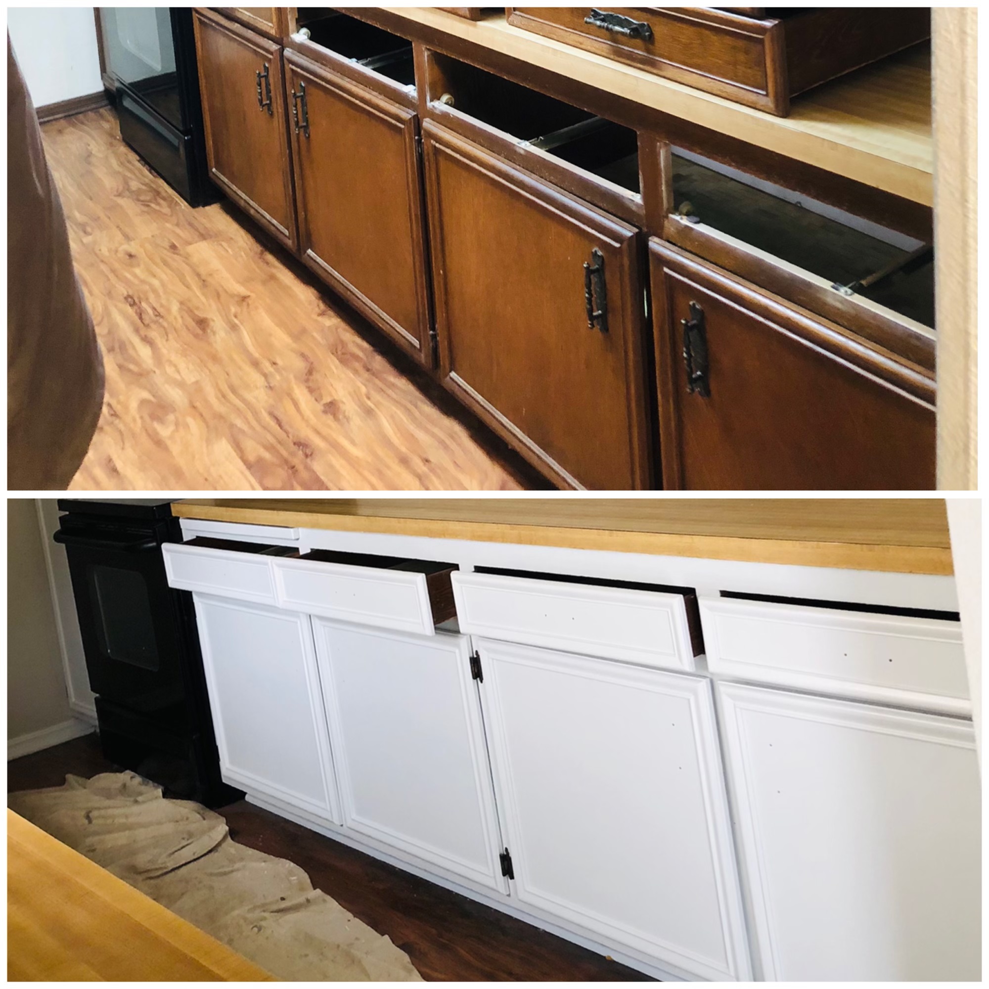 before and after cabinets