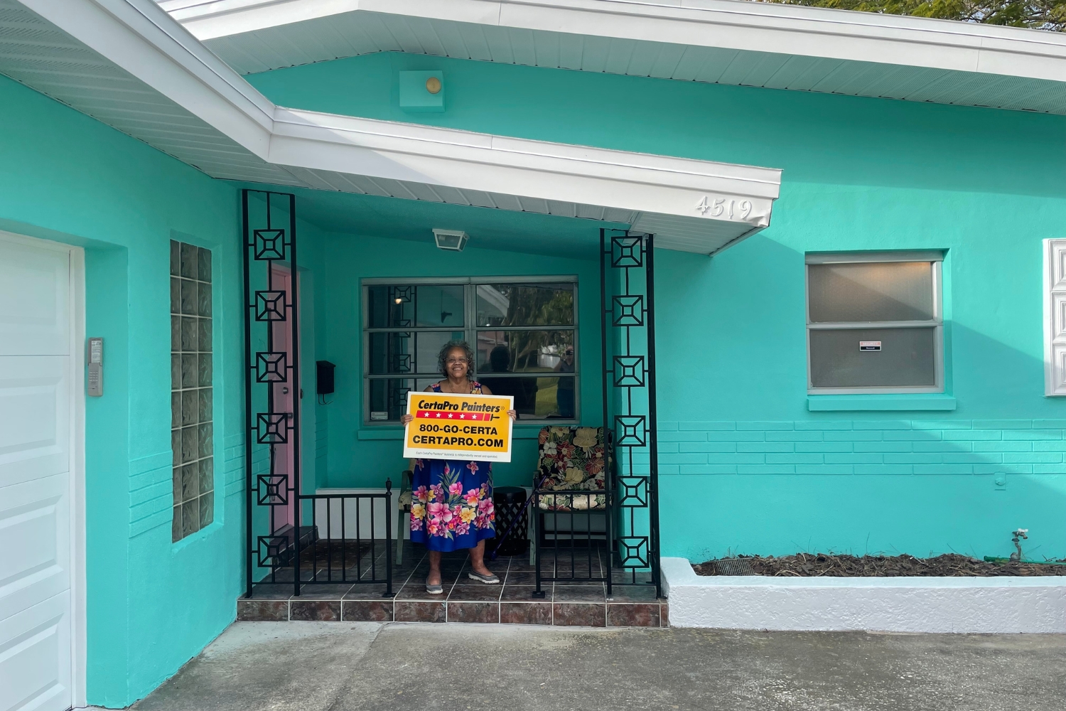 Pinellas Point Residential Exterior painting after photo with homeowner