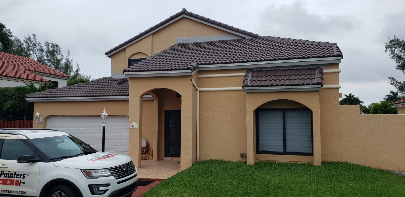 Front Exterior Doral-North Miami Home Makeover Before