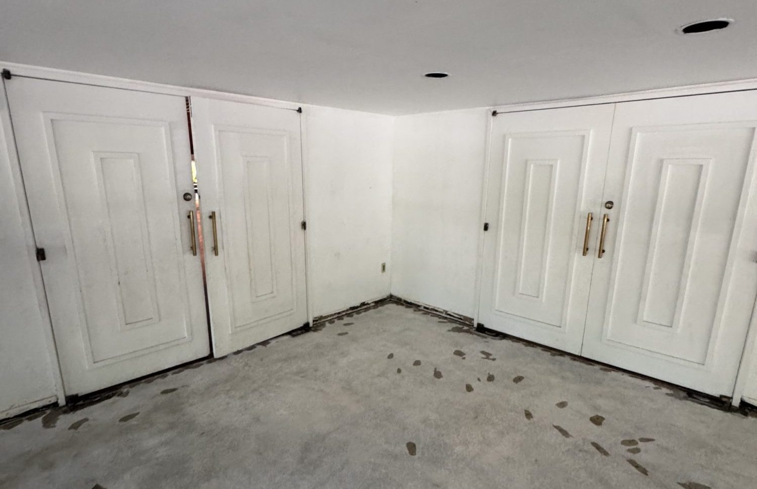 Floor, Door, Wall, and Baseboard Painting Before