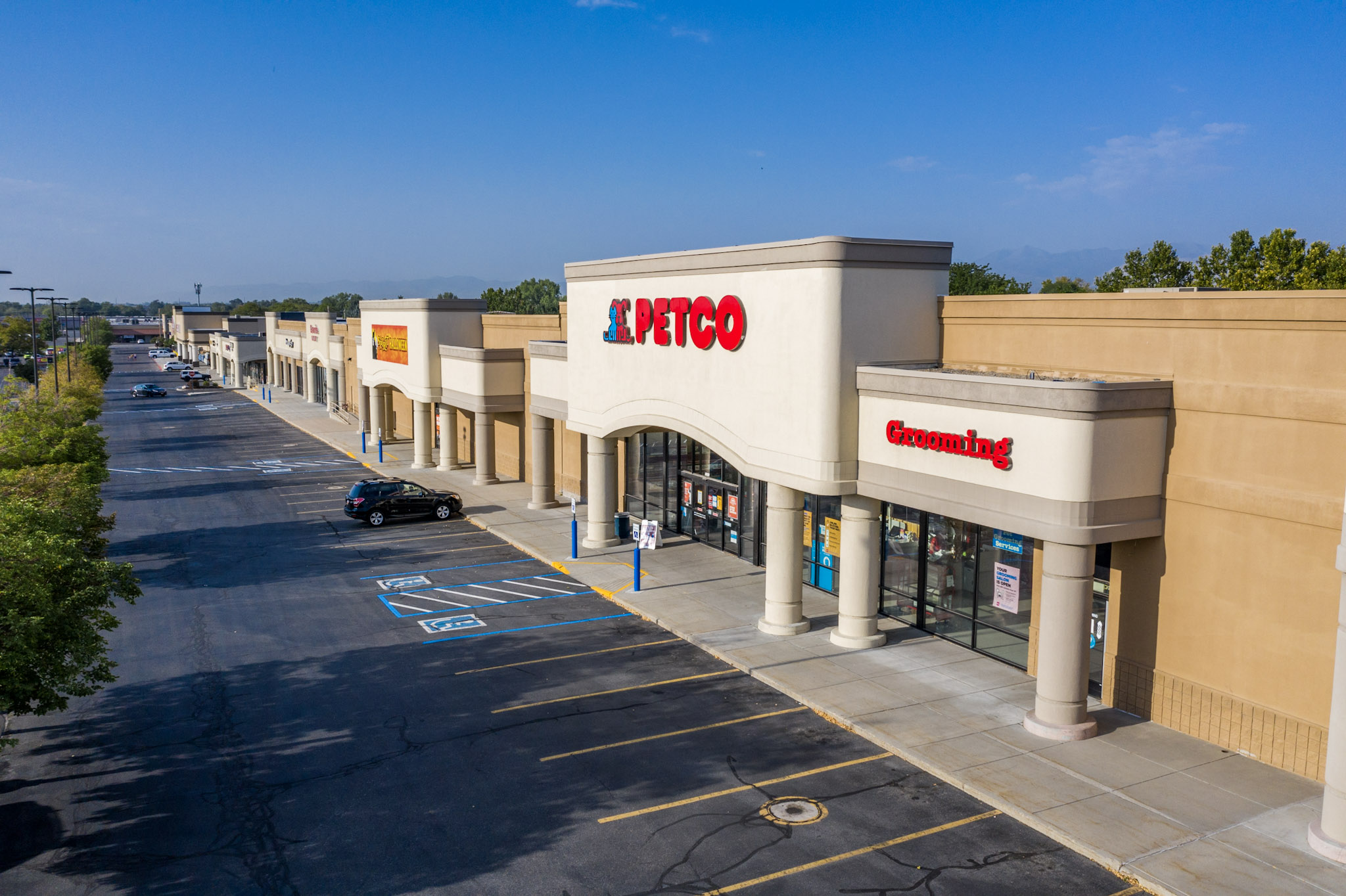 exterior retail painting before