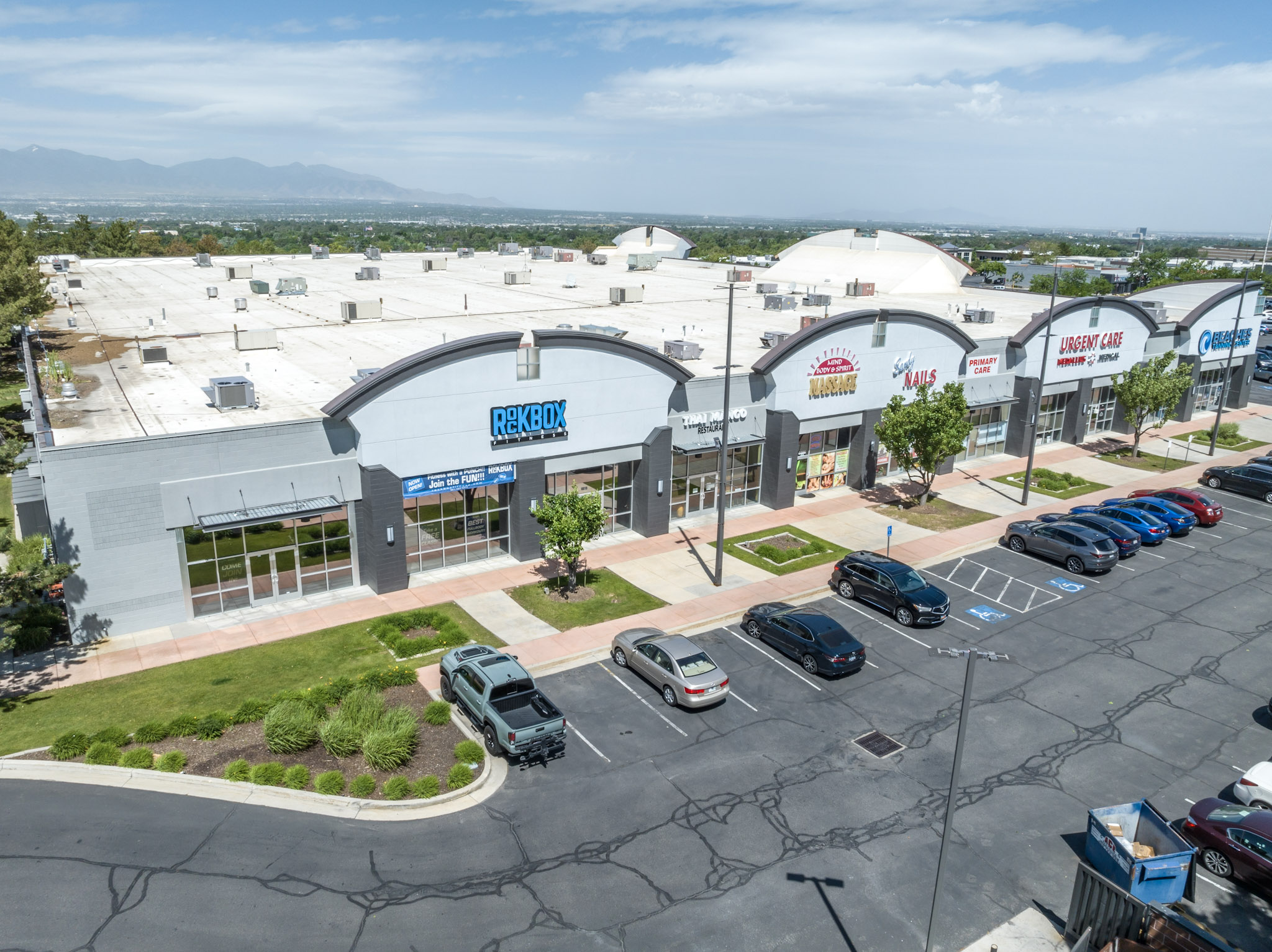 exterior retail space after painting