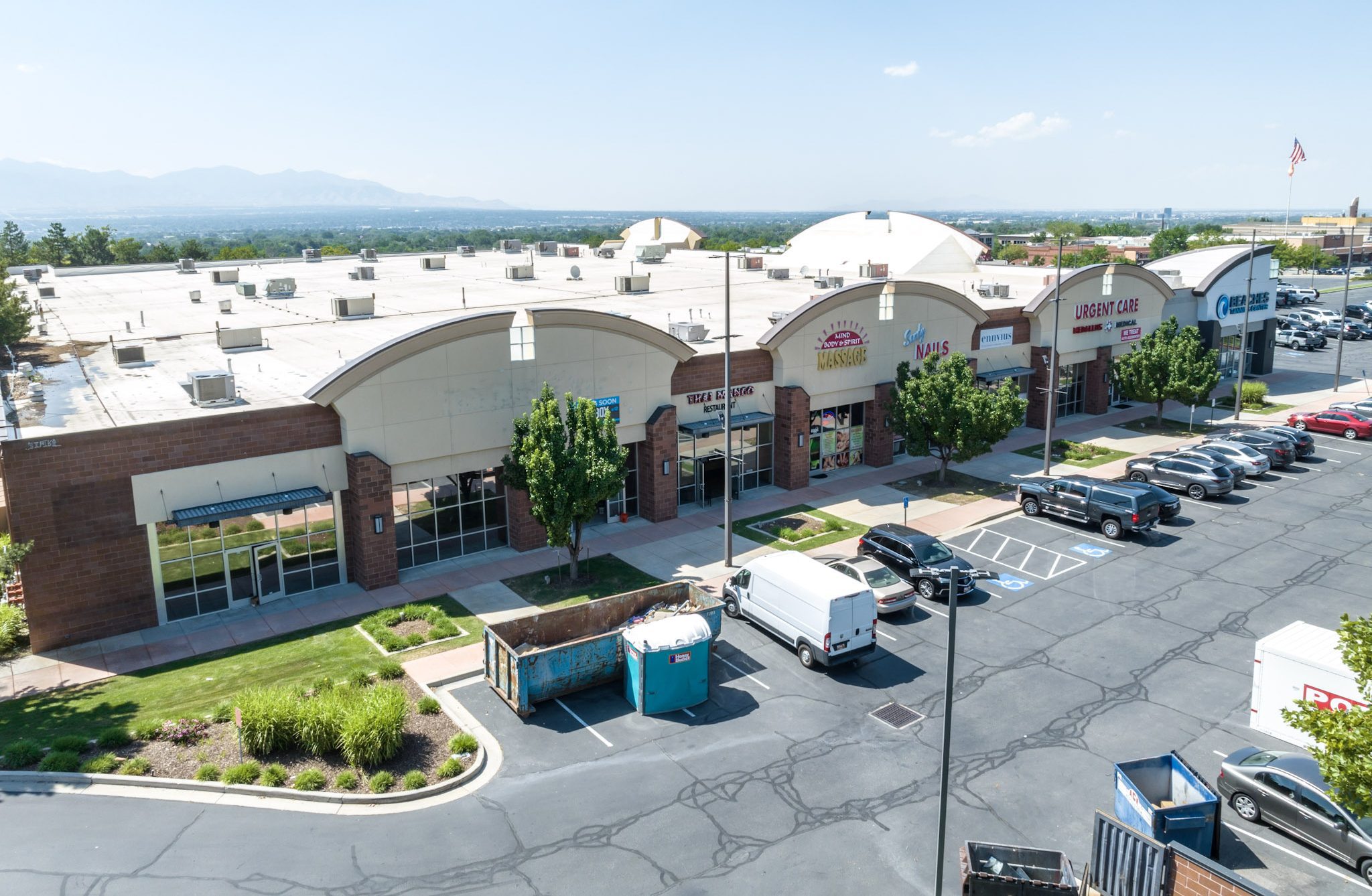 exterior retail space before painting