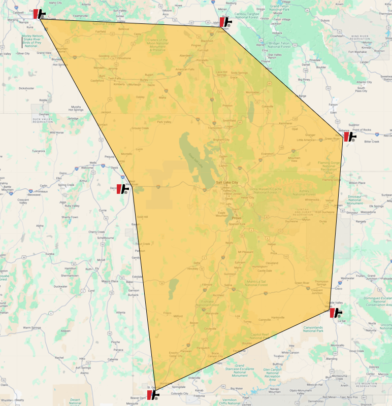 commercial areas served