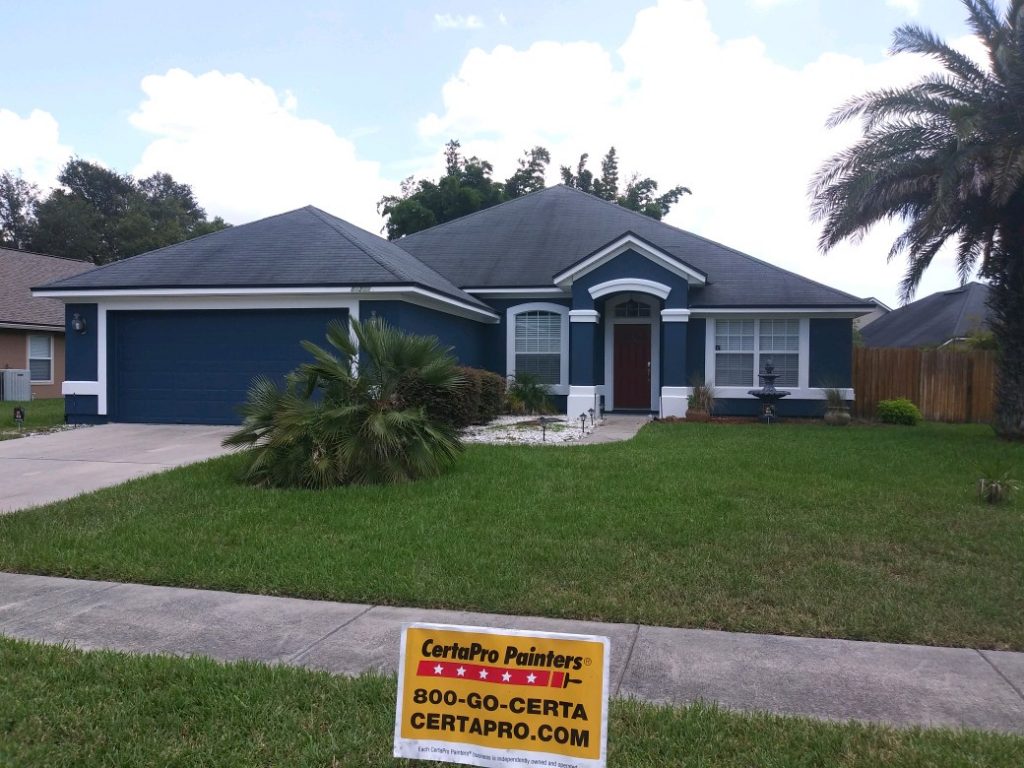 After photo of exterior house painting in North Jacksonville, FL