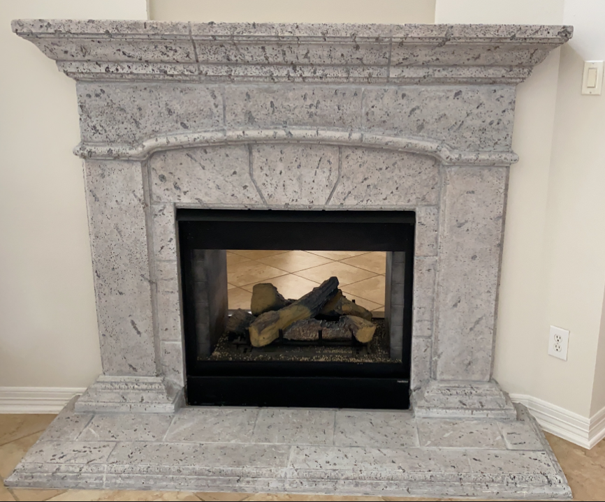 Fireplace Whitewash After