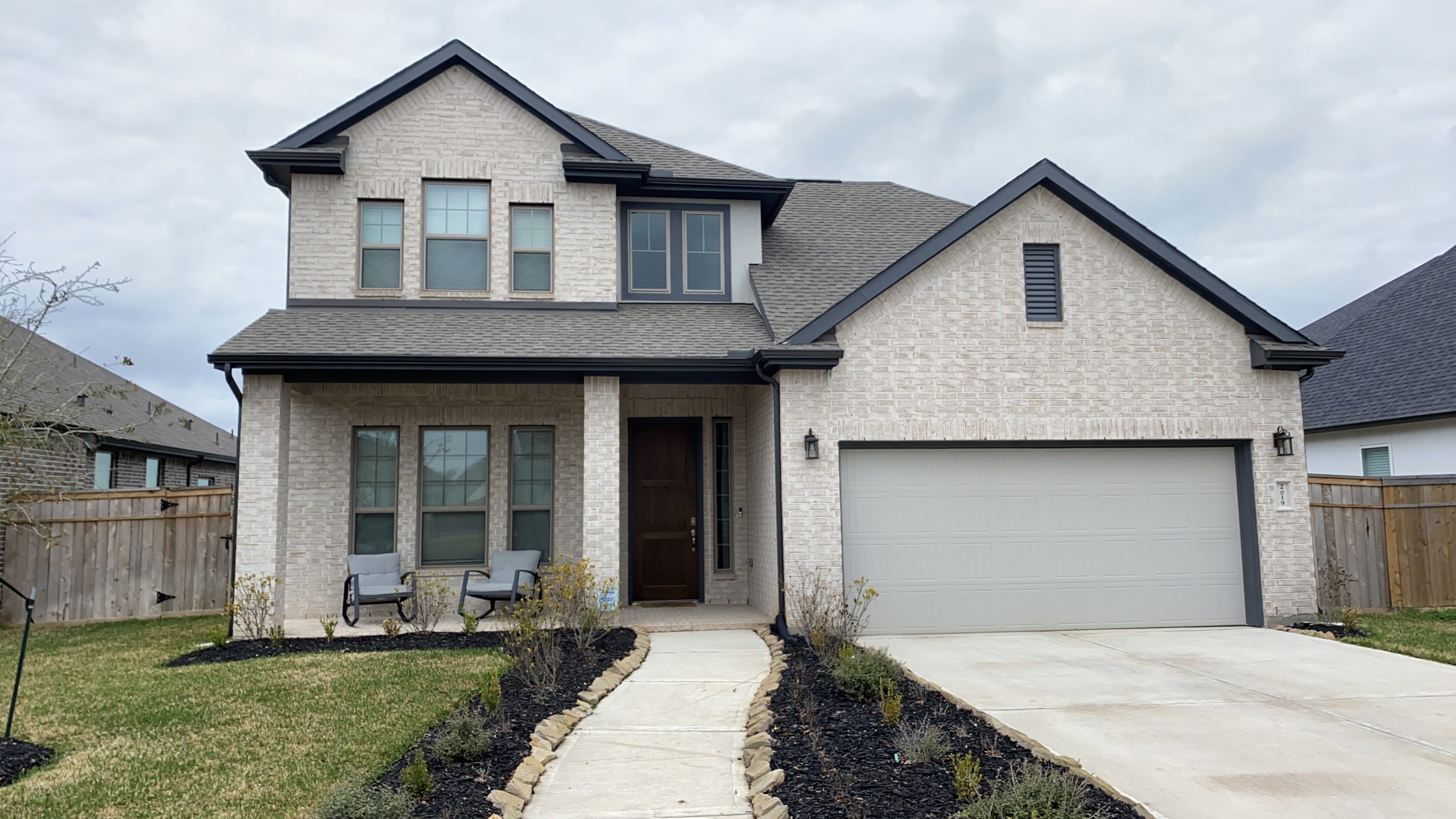 Painted Brick Exterior Before