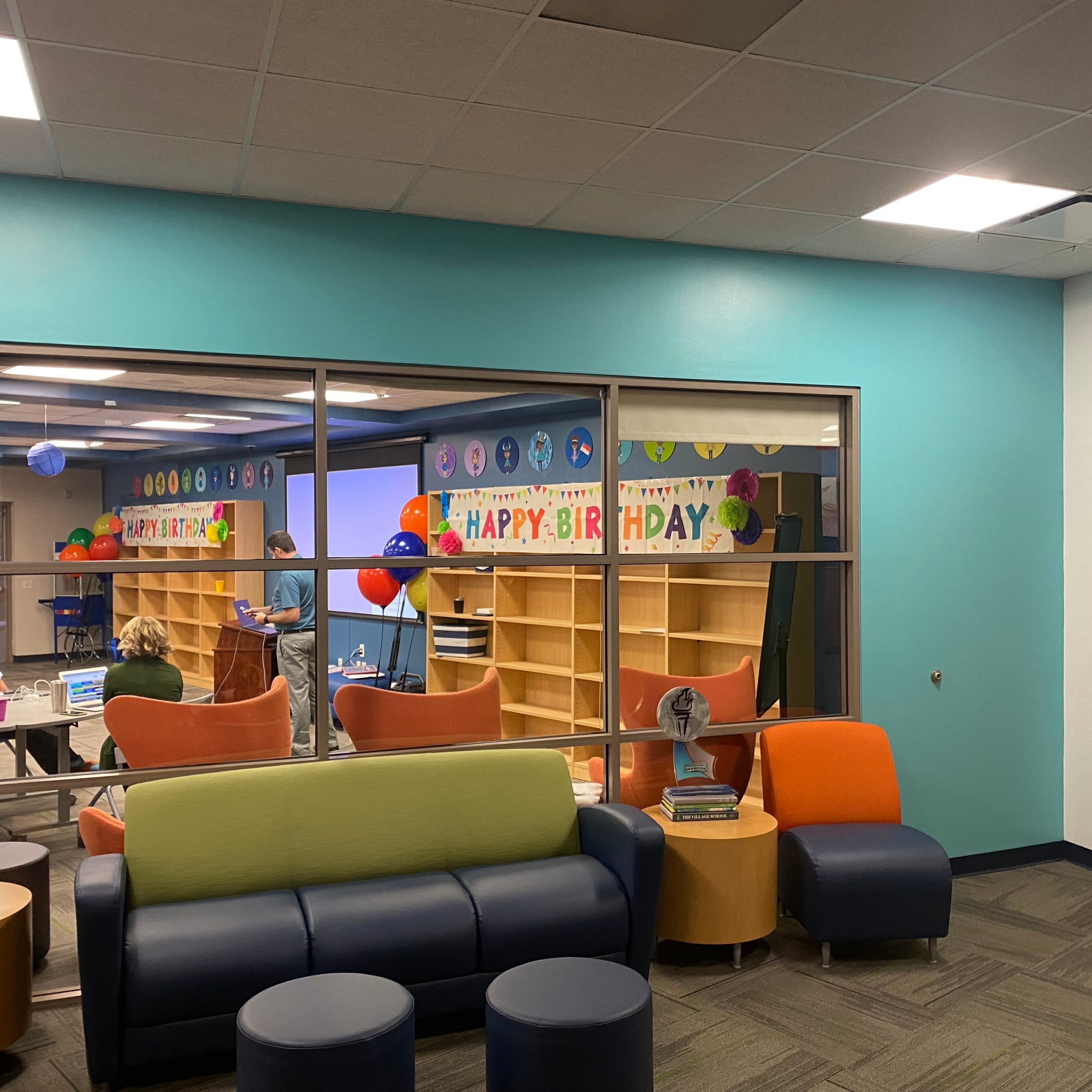 Private School Library Wall After