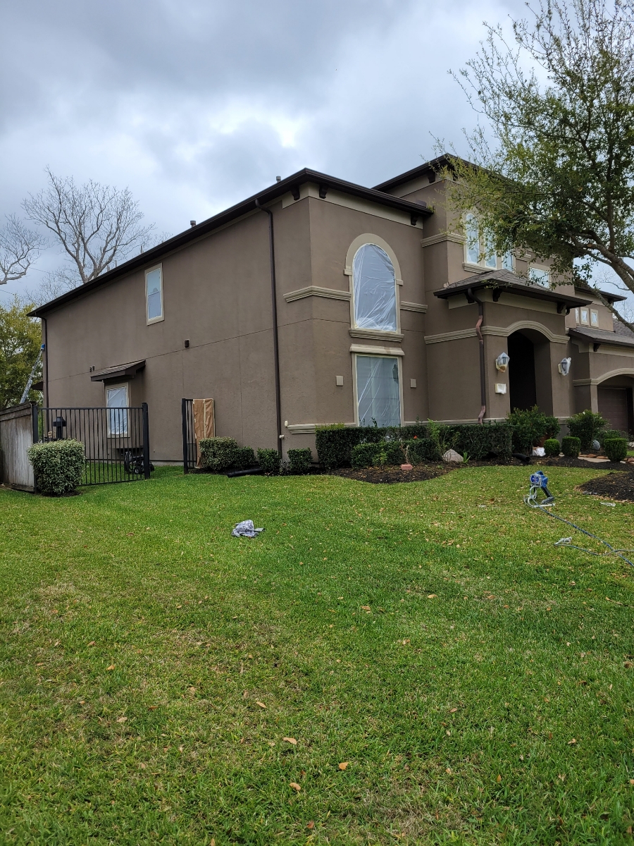 Stucco Sienna Home Exterior Painting Before & After Before