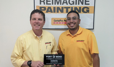 CertaPro Painters of Missouri City, TX accredited with the fort bend chamber of commerce