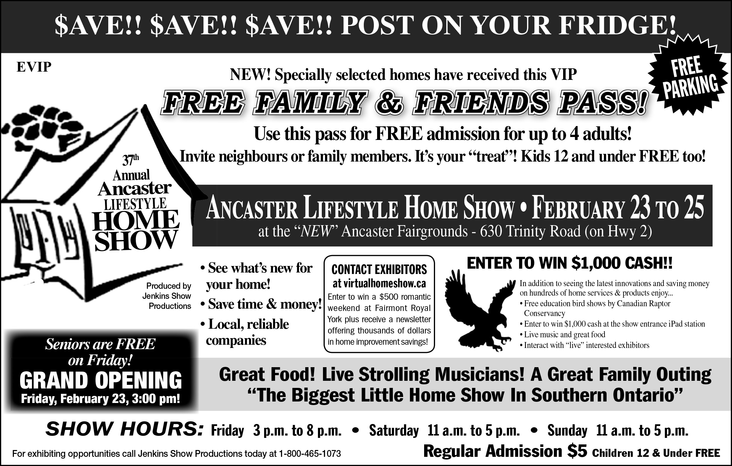 Ancaster Spring Home Show Family Coupon