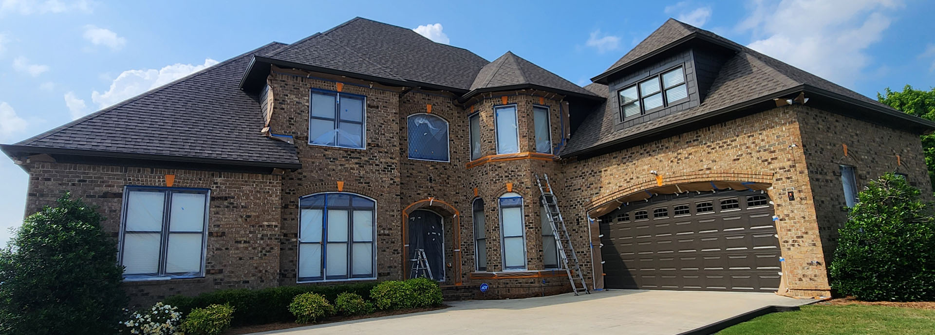 Before Brick Home Exterior Painting
