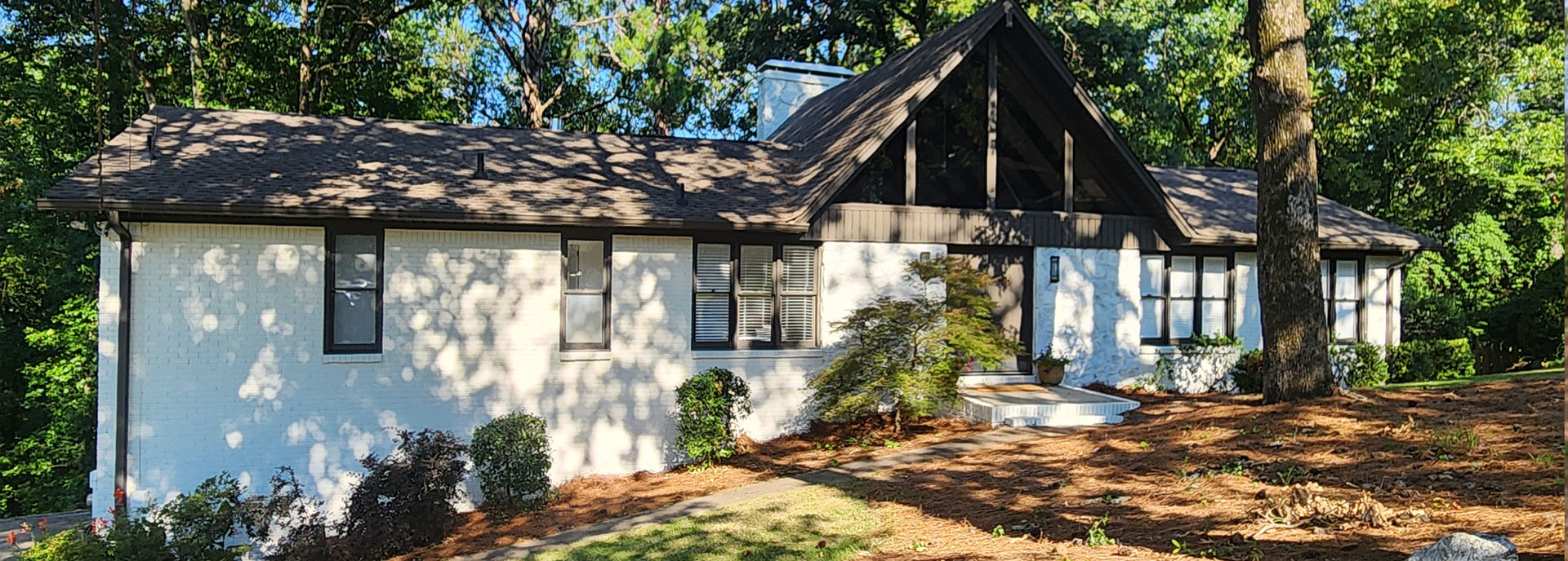 White Brick Home Exterior Painting Hoover, AL