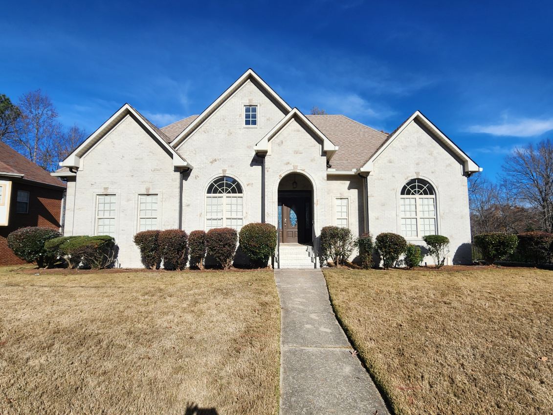 After Brick Home Limewash in Hoover, AL