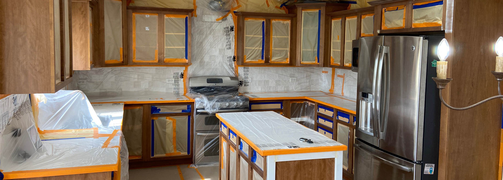 Before Professional Cabinet Painting and Refinishing