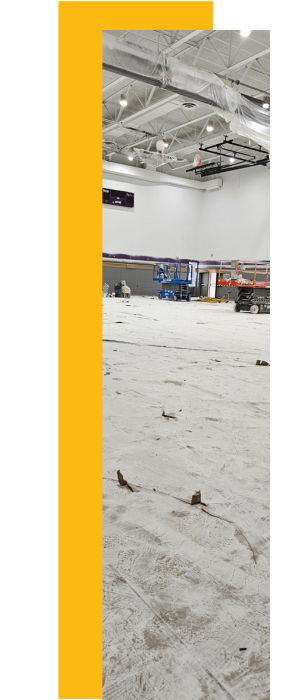 Highschool Gym Painting Project (Progress Photo)