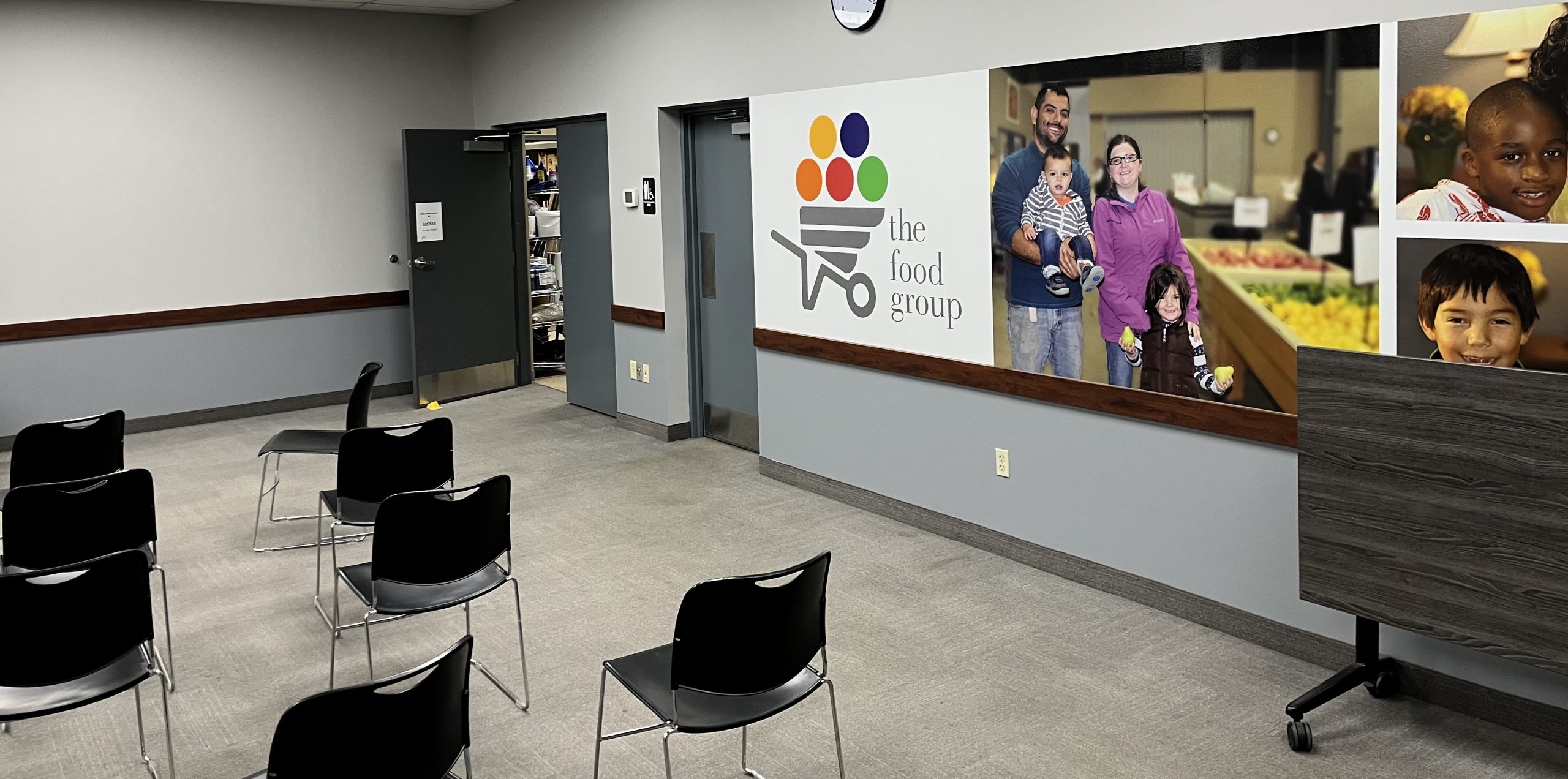 Newly-painted offices at The Food Group