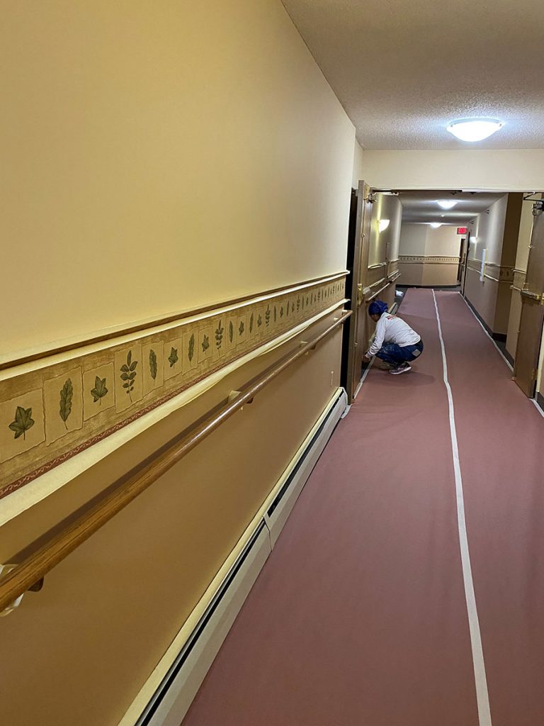interior hallway painting in plymouth mn (before)